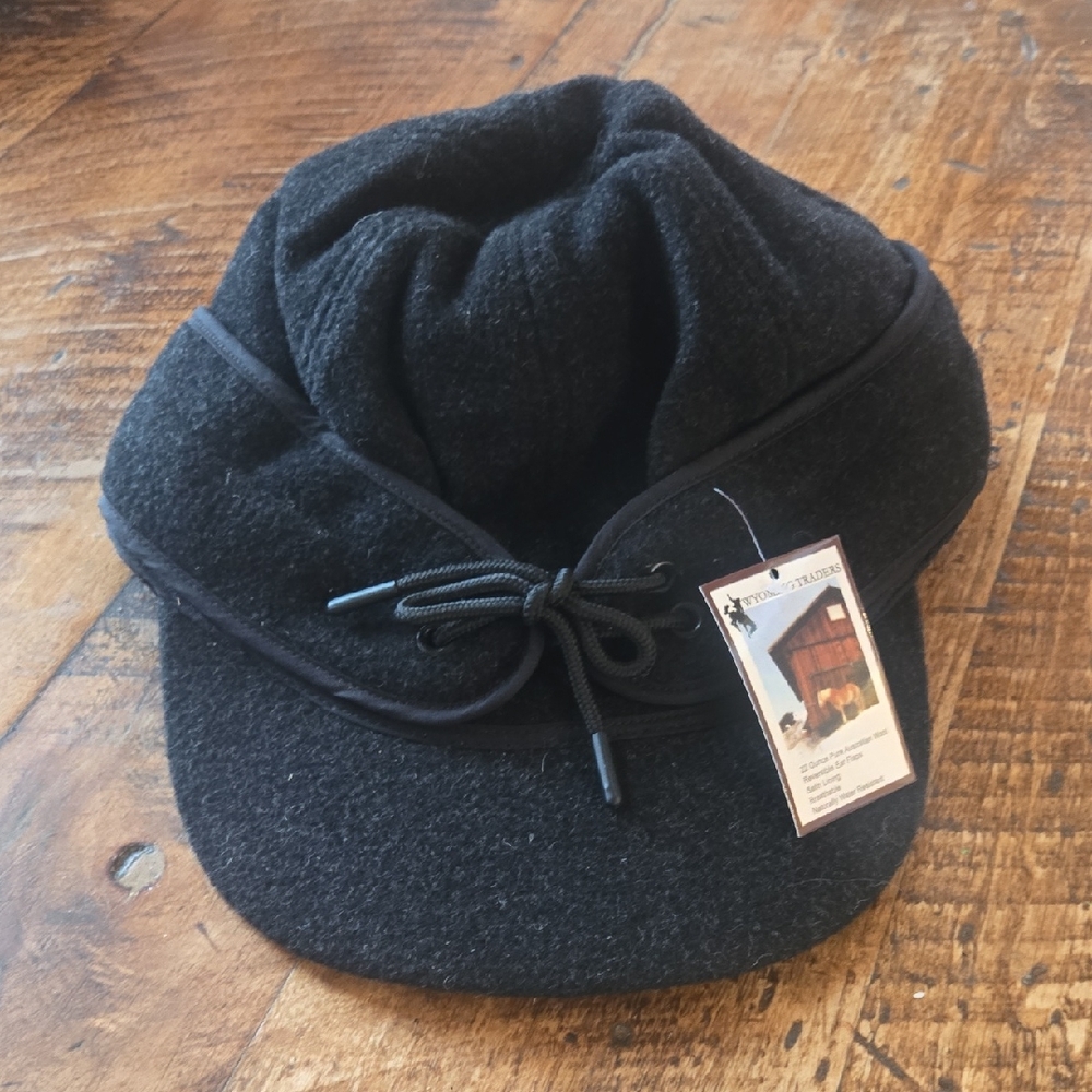 Black Wool Men's Hat